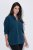 Ulla Popken 853668 Fleecejas met opstaande kraag Petrol - Fleecekleding - 