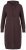 Ulla Popken 853669 Gebreide jurk met lange mouwen en capuchon Mahoniebruin - Gebreide jurken - 