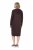 Ulla Popken 853669 Gebreide jurk met lange mouwen en capuchon Mahoniebruin - Gebreide jurken - 