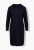 Ulla Popken 853669 Sweatjurk met lange mouwen en capuchon Donkerblauw - Sweatjurken - 