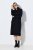 Ulla Popken 853669 Sweatjurk met lange mouwen en capuchon Donkerblauw - Sweatjurken - 