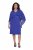 Ulla Popken 853675 Chiffon jurk met driekwartmouwen Blauw - Avondjurken - Grote maten avondkleding