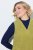 Ulla Popken 853697 Mouwloze corduroy jurk met zakken Lichtgroen - Zomerjurken - Grote maten zomerjurken voor dames