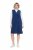 Ulla Popken 853697 Mouwloze corduroy jurk met V-hals Donkerblauw - Zomerjurken - Grote maten zomerjurken voor dames