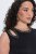 Ulla Popken 853766 Mouwloze bodycon jurk met strass Zwart - Zomerjurken - Grote maten zomerjurken voor dames