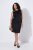 Ulla Popken 853766 Mouwloze bodycon jurk met strass Zwart - Zomerjurken - Grote maten zomerjurken voor dames
