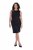 Ulla Popken 853766 Mouwloze bodycon jurk met strass Zwart - Zomerjurken - Grote maten zomerjurken voor dames