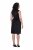 Ulla Popken 853766 Mouwloze bodycon jurk met strass Zwart - Zomerjurken - Grote maten zomerjurken voor dames
