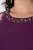 Ulla Popken 853766 Bodycon jurk met strass Pruim - Avondjurken - Grote maten avondkleding