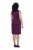 Ulla Popken 853766 Bodycon jurk met strass Pruim - Avondjurken - Grote maten avondkleding