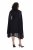 Ulla Popken 853774 Jurk met ruches Zwart - Avondjurken - Grote maten avondkleding