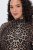 Ulla Popken 853788 Chiffon jurk met dierenprint Lichtbruin - Maxi jurken - Grote maten maxi jurken