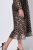Ulla Popken 853788 Chiffon jurk met dierenprint Lichtbruin - Maxi jurken - Grote maten maxi jurken