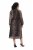 Ulla Popken 853788 Chiffon jurk met dierenprint Lichtbruin - Maxi jurken - Grote maten maxi jurken
