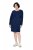 Ulla Popken 853877 Gebloemde sweatjurk Donkerblauw - Kleedjes - Jurken in elke maat