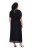 Ulla Popken 854031 Chiffon jurk met korte mouwen Zwart - Avondjurken - Grote maten avondkleding