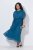 Ulla Popken 854031 Mouwloze maxi-jurk Petrol - Maxi jurken - Grote maten maxi jurken