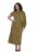Ulla Popken 854048 Maxi-jurk met lange mouwen Olijfgroen - Maxi jurken - Grote maten maxi jurken