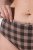 Ulla Popken 854114 Geruite slips 5-pack Taupe - Slips - 