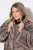 Ulla Popken 854617 Jas van imitatiebont Beige - Jassen - Grote maten jassen voor dames