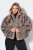 Ulla Popken 854617 Jas van imitatiebont Beige - Jassen - Grote maten jassen voor dames
