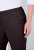 Ulla Popken 854910 Warme stretchbroek met elastische taille Mahoniebruin - Stoffen broeken - Dames wijde broeken in grote maten