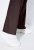 Ulla Popken 854910 Warme stretchbroek met elastische taille Mahoniebruin - Stoffen broeken - Dames wijde broeken in grote maten