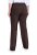 Ulla Popken 854910 Warme stretchbroek met elastische taille Mahoniebruin - Stoffen broeken - Dames wijde broeken in grote maten