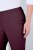 Ulla Popken 854910 Warme stretchbroek met elastische taille Aubergine - Stoffen broeken - Dames wijde broeken in grote maten