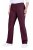 Ulla Popken 854910 Warme stretchbroek met elastische taille Aubergine - Stoffen broeken - Dames wijde broeken in grote maten