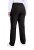 Ulla Popken 854987 Warme stretchbroek met comfortband Zwart - Stoffen broeken - Dames wijde broeken in grote maten