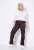 Ulla Popken 854987 Warme stretchbroek met comfortband Mahoniebruin - Stoffen broeken - Dames wijde broeken in grote maten