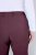 Ulla Popken 854987 Warme stretchbroek met comfortband Aubergine - Stoffen broeken - Dames wijde broeken in grote maten