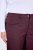 Ulla Popken 854987 Warme stretchbroek met comfortband Aubergine - Stoffen broeken - Dames wijde broeken in grote maten