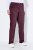 Ulla Popken 854987 Warme stretchbroek met comfortband Aubergine - Stoffen broeken - Dames wijde broeken in grote maten