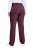 Ulla Popken 854987 Warme stretchbroek met comfortband Aubergine - Stoffen broeken - Dames wijde broeken in grote maten