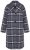 Ulla Popken 855250 Asymmetrische wollen jas met brede kraag Grijs gemêleerd - Jassen - Grote maten dames jassen