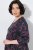 Ulla Popken 855270 Bedrukte jersey jurk met V-hals Antraciet - Jersey jurken - 