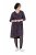Ulla Popken 855270 Bedrukte jersey jurk met V-hals Antraciet - Jersey jurken - 