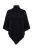 Ulla Popken 855277 Gebreide poncho met puntzoom en boothals Zwart - Poncho's & capes - 