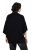 Ulla Popken 855277 Gebreide poncho met puntzoom en boothals Zwart - Poncho's & capes - 