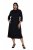 Ulla Popken 855373 Bedrukte jersey jurk Zwart - Jersey jurken - 