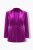 Ulla Popken 855499 Fluwelen blazer met strass Magenta - Blazers - Damesblazers in grote maten