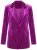 Ulla Popken 855499 Fluwelen blazer met strass Magenta - Blazers - Damesblazers in grote maten