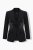 Ulla Popken 855550 Getailleerde blazer met glittersteentjes Zwart - Blazers - Damesblazers in grote maten