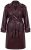 Ulla Popken 855617 Trenchcoat met leerlook en strikceintuur Wijnrood - Jassen - Grote maten dames jassen