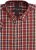 Kam Jeans 6282 Casual SS Check Shirt Wine - Hemden - Overhemden Grote Maten Heren