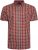 Kam Jeans 6282 Casual SS Check Shirt Wine - Hemden - Overhemden Grote Maten Heren