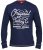 D555 Austin Long Sleeve T-shirt Navy - T-shirts - Grote Maten T-shirts Heren