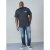 D555 Chalmer Couture Space Dye T-shirt Black - T-shirts - Grote Maten T-shirts Heren